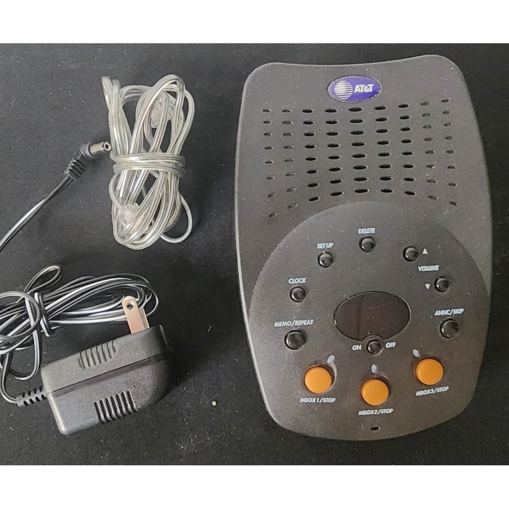 AT&T 1726 Digital Answering System Machine 3 Mailboxes & Call Screening - Picture 2 of 3